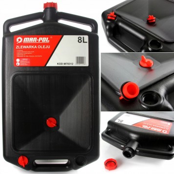 Eļļas noliešanas konteiners, 8 l, ar 3 korķiem (M78312) 