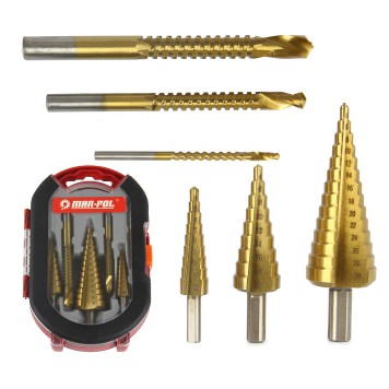 Pasūtīt Pakāpju Urbju Un Frēzurbju Komplekts, (4-12;4-20;4-30) (3;6;8Mm) (M22295) - Rīga, Daugavpils - Latvija, Lietuva, Igaunija