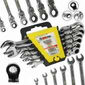 Kombinētās Uzgriežņu Atslēgas Ar Sprūdratu, 6 Gab. (M58604)