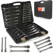 Uzgriežņu Atslēgu Komplekts Ar Sprūdratu, 22 Gab. (M58611)