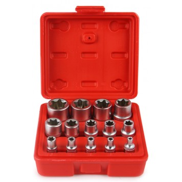 Pasūtīt Uzgaļu Komplkets Torx, E4 - E24 / 1/2"+ 3/8" + 1/4" (M66422) - Rīga, Daugavpils - Latvija, Lietuva, Igaunija-1