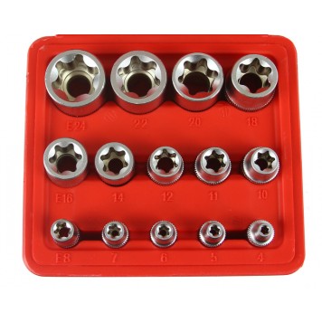 Pasūtīt Uzgaļu Komplkets Torx, E4 - E24 / 1/2"+ 3/8" + 1/4" (M66422) - Rīga, Daugavpils - Latvija, Lietuva, Igaunija-3