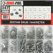 Bultskrūvju Un Uzgriežņu Komplekts, 347 Gab. (M66474)