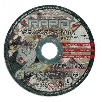 Abrazīvais griezējdisks 125 x 1.0 x 22.2 mm RAPID (M08249)